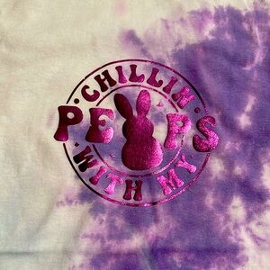 “CHILLIN WITH MY PEEPS “ Tie Dye Tee short sleeve Kids / size Medium